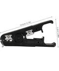 Heavy Duty Wire Cutters And Electrical Wire Stripper Pliers Featuring A Comfortable Grip for easy cable stripping, black plastic, 10.5cm size.