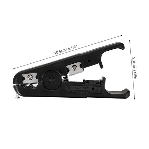 Heavy Duty Wire Cutters And Electrical Wire Stripper Pliers Featuring A Comfortable Grip for easy cable stripping, black plastic, 10.5cm size.