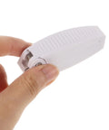 Must-Have White Stainless Steel And Abs Baggage Door Catch Clip For Rv Trailer Camper in hand, designed for secure storage.