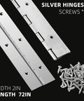 Real Deal Heavy Duty 72 Inch Stainless Steel Piano Hinges Built Tough Continuous Gate Hinges with 24 screws included.