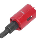 Heavy Duty Universal Hole Saw Kit For Metal Wood Plastic Cutting 3/4 To 2 Point Five In With Quick Release Plugs High Speed Steel Build For Fast Setup And Super Reliable Performance On Any Job Site. 35mm hole saw