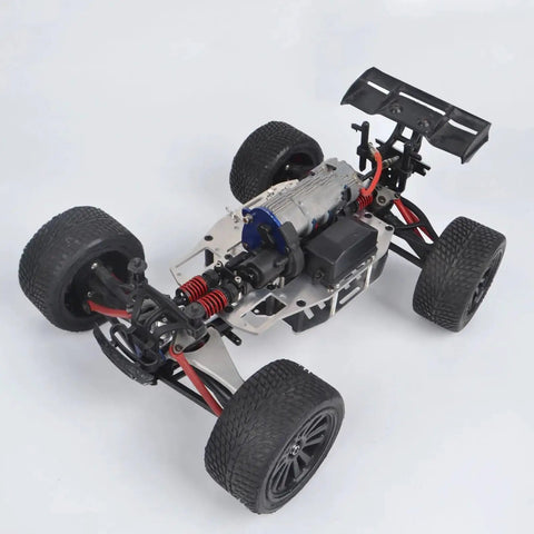 Aluminum RC Frame Chassis Kit For E Revo Slash 4WD Summit VXL 4x4 1 16 Scale Upgraded Durable Car Frame Parts with wheels visible