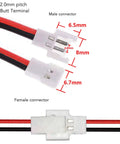 60 Piece RC Connector Kit With 2.54mm Male And Female Connectors ABS Terminals Easy Install No Fuss Quick Fit For Model Aircraft Wiring