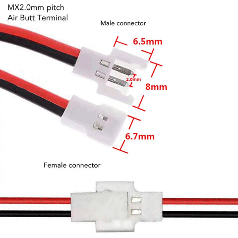 60 Piece RC Connector Kit With 2.54mm Male And Female Connectors ABS Terminals Easy Install No Fuss Quick Fit For Model Aircraft Wiring