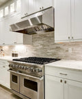 Modern kitchen with white cabinets after using Titanium Infusion Cabinet Makeover Kit For Easy DIY 7 Piece Set In Ultra White.