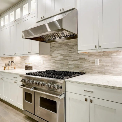 Modern kitchen with white cabinets after using Titanium Infusion Cabinet Makeover Kit For Easy DIY 7 Piece Set In Ultra White.