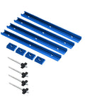 T Slot Miter Track Jig Kit With Knobs For Woodworking Jigs And Fixtures Predrilled Mounting Holes Aluminum Alloy Silvery Finish