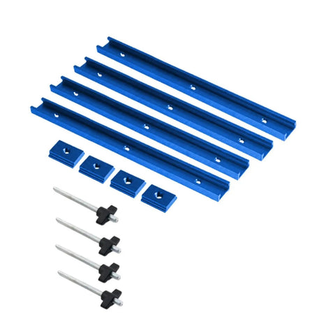 T Slot Miter Track Jig Kit With Knobs For Woodworking Jigs And Fixtures Predrilled Mounting Holes Aluminum Alloy Silvery Finish