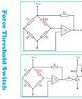 Circuit diagram for Flexible Force Sensor Kit 20G-6KG Range Do It Yourself Friendly Pressure Sensor Graphene Film Sensing Resistor.