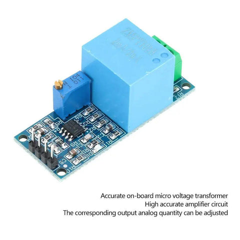 Knockout Precise Ac Voltage Sensor Module Packing A Nifty Zmpt101B Chip Single Phase Detection Board showing component layout and details.