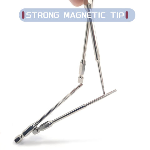 RC Model Repair Tools Kit 4 In 1 With One Quarter Inch Drive And Allen Keys 1.5mm 2.0mm 2.5mm 3.0mm showing strong magnetic tip