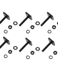 Durable Stainless Steel T Slot Bolts Kit For Secure Roof Rack Mounting versatile square fit adapter with hex nuts and washers.