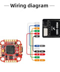Wiring diagram for Compass Module With Upgraded 10th Gen Chip For FPV Fixed-Wing UAVs, showing connections and labels.