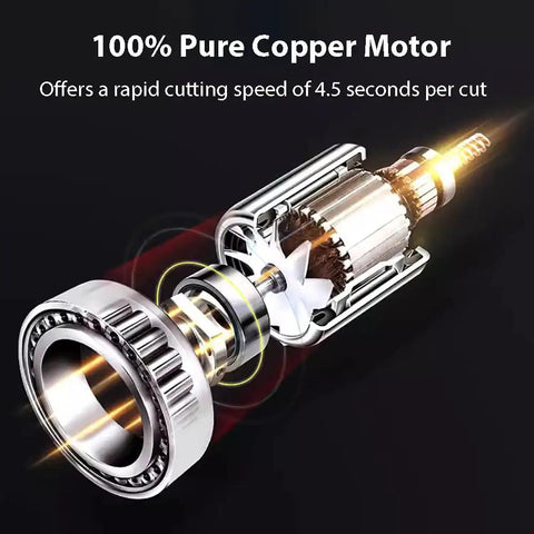Heavy Duty Portable Electric Rebar Cutter Workhorse With Raw 3000 Watt Copper Motor detail showing the pure copper motor internals.