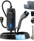 Rapid Home Electric Charging Station For Swift Garage Top Offs Boasting A Solid Thirty Two Amp Output with 20ft cable and accessories.