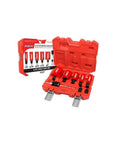 Freud Diablo 9-piece high-performance hole saw set in red case, front view