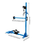 Adjustable Car Dent Repair Puller Heavy Duty Auto Body Repair Tool With Up To 1764 Lbs Pulling Power Works On Multiple Angles To Safely Remove Dents Without Damaging Finish For DIY Car Body Repair, blue steel frame with dimensions