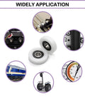 Rock Solid White Nylon Roller Idler Pulley With 626ZZ Bearing Slick Sliding Conveyor Wheel For Furniture Tracks Cabinet Doors 4 Pack displayed for various applications.