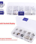 All In One RC Screw Kit 273 Piece Repair Tool Set For Axial SCX24 1 24 Crawler with screws, pins, and clips in box display.