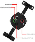 Badass 50 Amp Generator Plug Nema SS2-50P Four Pin Straight Blade Twist Locking Connector wiring diagram with color codes.