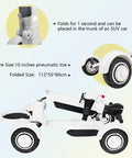 Foldable Electric Golf Cart With Tough Dual Motor Grip, 48V Extended Battery Plays Nine Holes Without Breaking A Sweat, folded view showcasing compact design