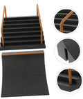 Fingerboard Skateboard Ramp Set Two Piece Mini Skatepark Obstacle Accessories with stairs and railings, durable plastic