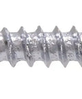 Heavy Duty Chrome Plated Steel Wood Screws 8X2 Inch Round Head Slotted Fasteners For Carpentry Diy Builds And Furniture Assembly No Sweat Setup 32 Pack Set - close-up of a single screw.