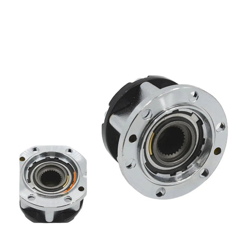 Heavy Duty Mechanical Free Wheel Locking Hubs Crafted From Solid Alloy With Precision Machined Splines, showcasing detailed hub design.