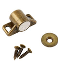 Heavy Duty 4 Pack Zinc Alloy Door Stoppers With Strong Magnets Smooth Quiet Cabinet Catches For Cupboard Holders Easy Install Screw Kit components including magnet and screws