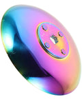 Durable Stainless Steel Fencing Foil Hand Guard for Training, rainbow color pattern, side view