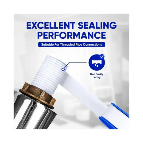 Eight Rolls Half Inch By Four Hundred Ninety Four Inches Teflon Plumbers Tape Heavy Duty PTFE Pipe Sealant wrapping pipe
