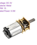 Ultra Tiny 3V 15RPM Micro DC Gear Motor With 1 To 298 Reduction, 3mm Shaft, 10mm Output, Metal Gearbox For RC Cars, Robots