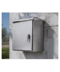 Heavy Duty 304 Stainless Steel Outdoor Electrical Junction Box Waterproof All Weather Corrosion Resistant Enclosure With Ventilated Humidity Control For Dry Safe Electrical Installations wall-mounted on concrete