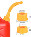 Gas Can Spout Replacement Kit 7 Piece Nozzle Set For One Half One Five And Ten Gallon Cans With Leak Proof HDPE Spouts visible