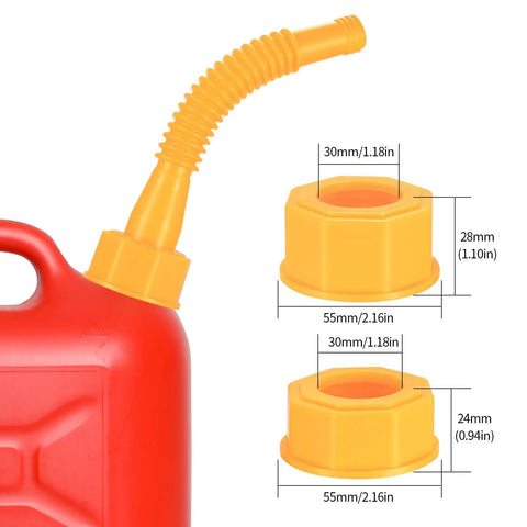 Gas Can Spout Replacement Kit 7 Piece Nozzle Set For One Half One Five And Ten Gallon Cans With Leak Proof HDPE Spouts visible