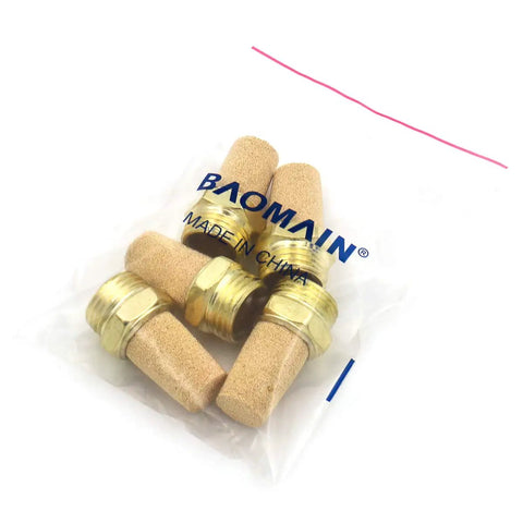 Top Notch Brass Pneumatic Muffler Exhaust Silencer Kit Half Inch Thread Noise Reducer For Compressed Air Cylinders And Valves Pack Of 5 No Sweat Install Slick Fit Design