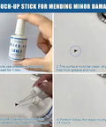 Porcelain Repair Kit High Gloss White Touch Up Paint for Sinks Tubs and Bathrooms application instructions