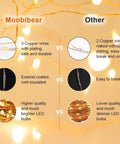Comparison of 164ft LED String Lights With 500 LEDs, Dimmable Copper Wire Fairy Lights against other low-quality lights