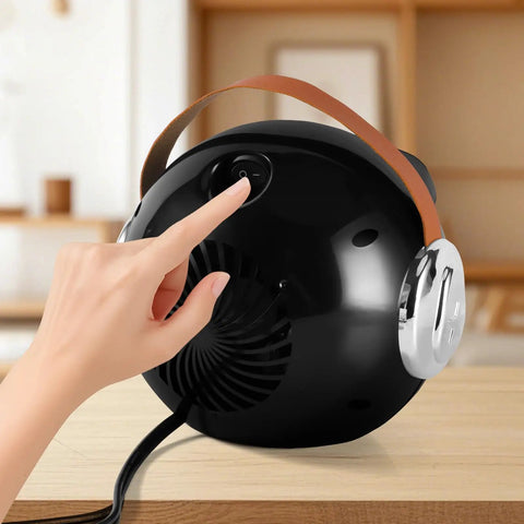 2 Pack Desk Heater For Office And Small Spaces, Personal Electric Heater with PTC Ceramic Fast Heating 500W, rear view