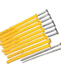 50 Piece Drywall Anchors Kit With Phillips Head Screws 10mm Self Drilling No Pre Drill Install Yellow Zinc Plated Carbon Steel Wall Fasteners For Quick Rock Solid Mounts Of Shelves TVs And More, yellow anchors and screws