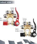 4 Way Car Battery Terminal Connectors Quick Release Clip For Top Post Batteries Positive And Negative Automotive Battery Clamps For Vans Trucks And More Plug And Play Setup Multi Device Power Distribution
