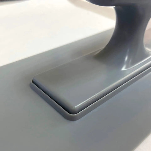 Close-up of Lightweight Plastic Trowel With Black Comfort Grip Workhorse For Easy Scrape And Smooth Walls Includes 3.5 x 9.5 Inch