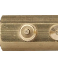 Side view of Brass Quick Connect Tank Fitting One Quarter Inch NPT Male Thread For Mercury Mariner Marine Fuel Lines Built To Last No Fuss Connector For Leaded Unleaded And Alcohol Blend Fuels Easy Install And Leak Free Performance