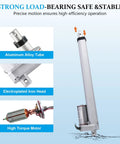 DC 12V 20-inch stroke furniture actuator with mounting bracket; aluminum alloy tube, iron head, high-torque motor.