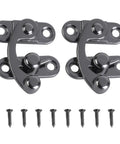 Swing Arm Latch Antique Cabinet Hardware For Jewelry Box And Suitcase Left And Right Clasp Set Of 2 with screws visible