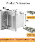 Two Pack Heavy Duty Door Security Lock For Inward Swinging Doors, Kid Proof Door Reinforcement With Upgraded Stainless Steel Screws