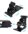 Heavy Duty Folding Brackets 4 Pack Self Locking Steel Hinges With Screws For 0 To 180 Degree Adjustable Support dimensions shown