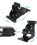 Hella Tough Heavy Duty Folding Brackets 2 Pack, adjustable support legs dimensions 117mm x 70mm, rust-resistant steel hinges.