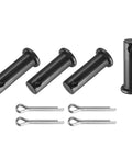 4 Pack M10x30mm Single Hole Clevis Pins Black For Quick Assembly And Rugged Rigging In Agriculture Aviation Construction Ship Fittings Furniture Projects And Heavy Duty Machinery Gear, with split pins