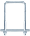 Two-Pack Square U Bolts For Trailers One Half Inch By Four Inch By Six And Three Quarters Inch Galvanized Steel Heavy Duty
